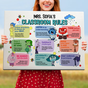 Personalized Gifts For Teacher Poster Classroom Rules 04XQMH070824