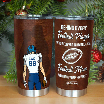 American Football Mom Tumbler - Personalized Tumbler For Football Mom