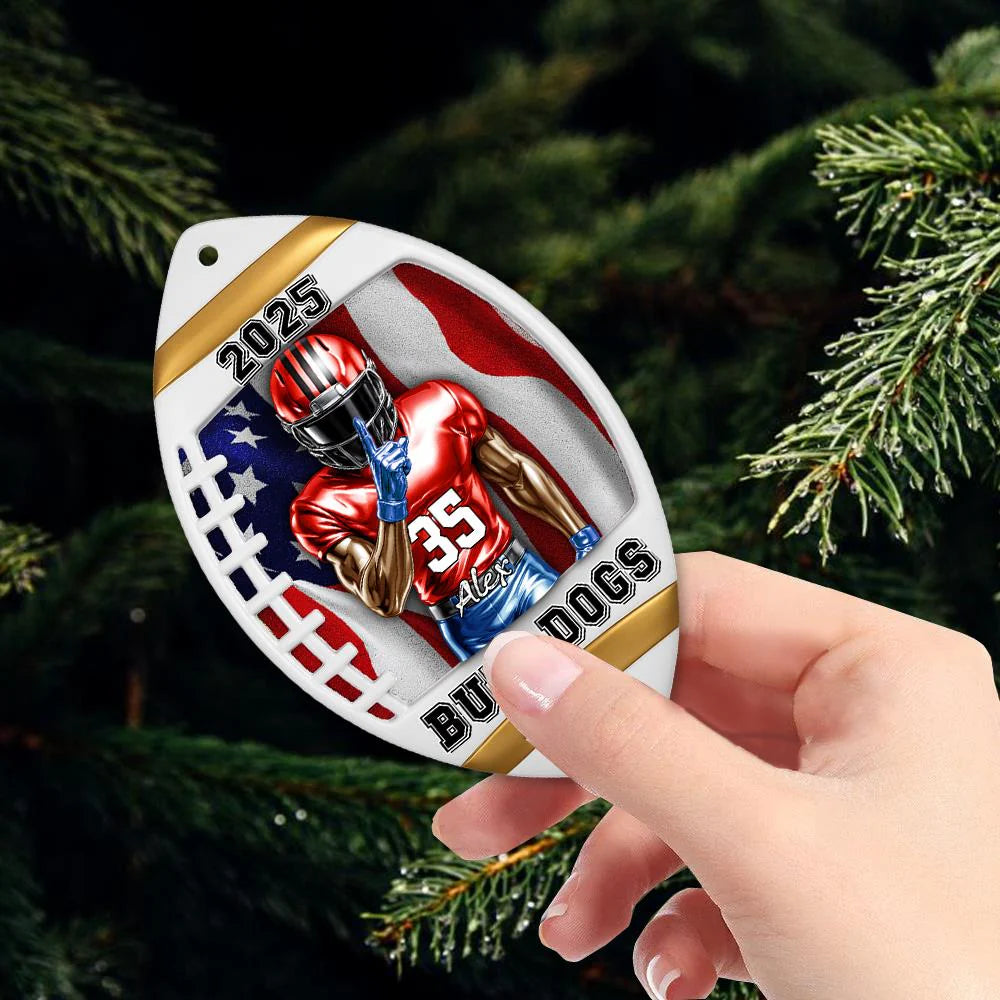 American Football Player Acrylic Ornament - Personalized Gifts For Players