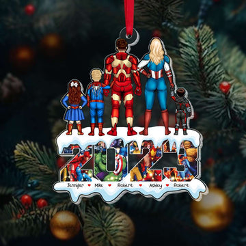 Gift For Family, Personalized Acrylic Ornament, Super Family Ornament, Christmas Gift 01NAHN151123TM