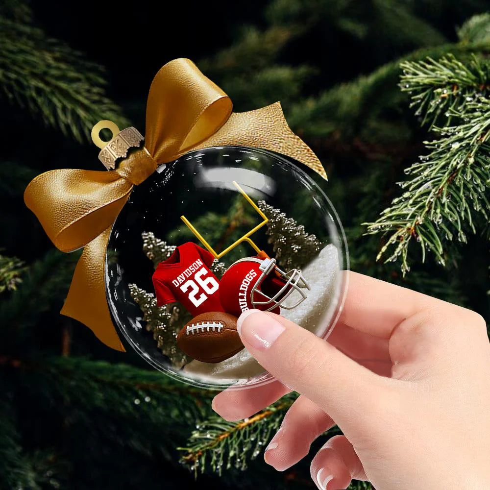 Personalized Football Acrylic Ornament – Custom Team Name & Player Gift for Fans