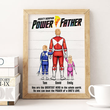 Power Dad Canvas Poster - Personalized Gift For Father 07HUDT120523