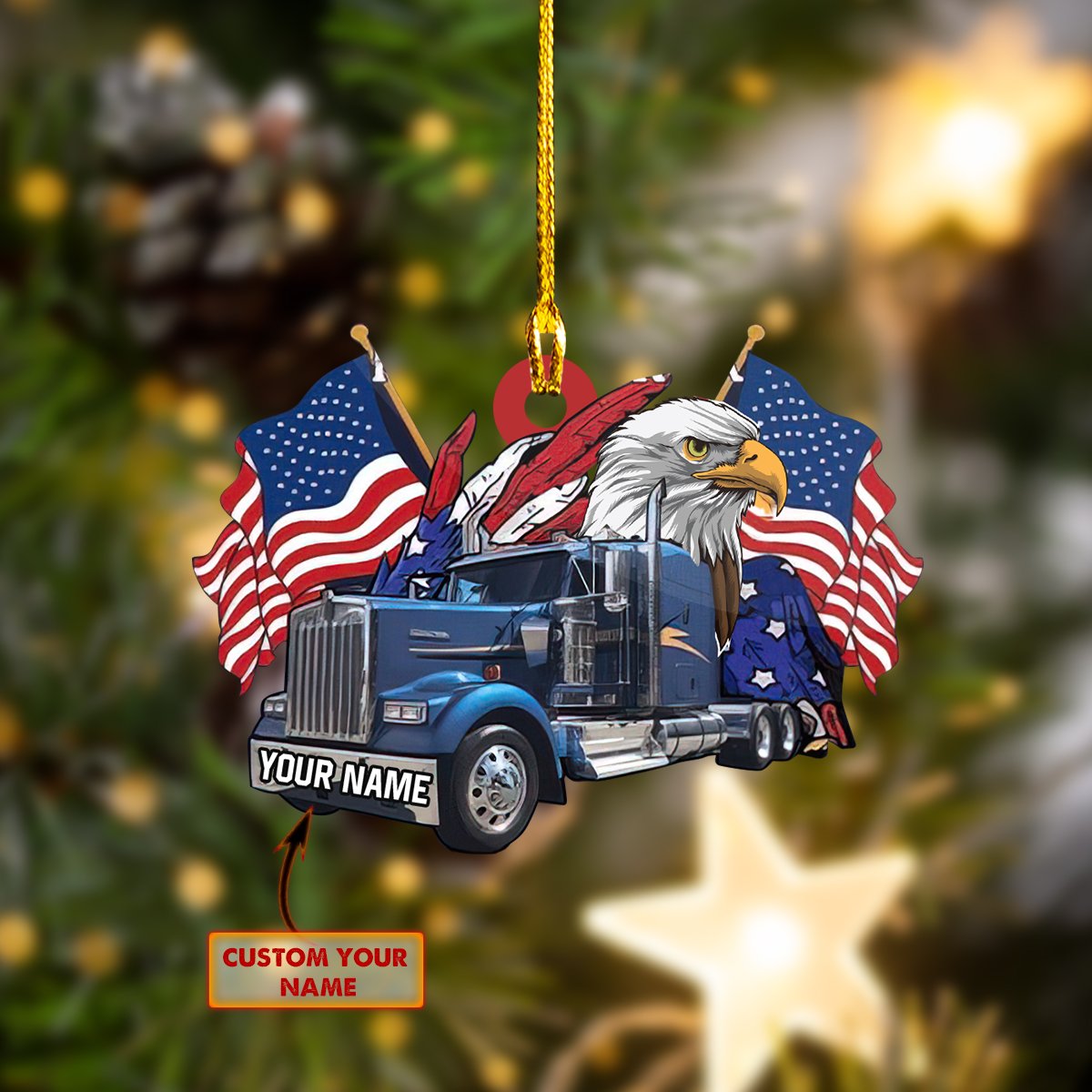 Trucker - Merry Chrismast-Ornament- TT99-721 Car Ornament