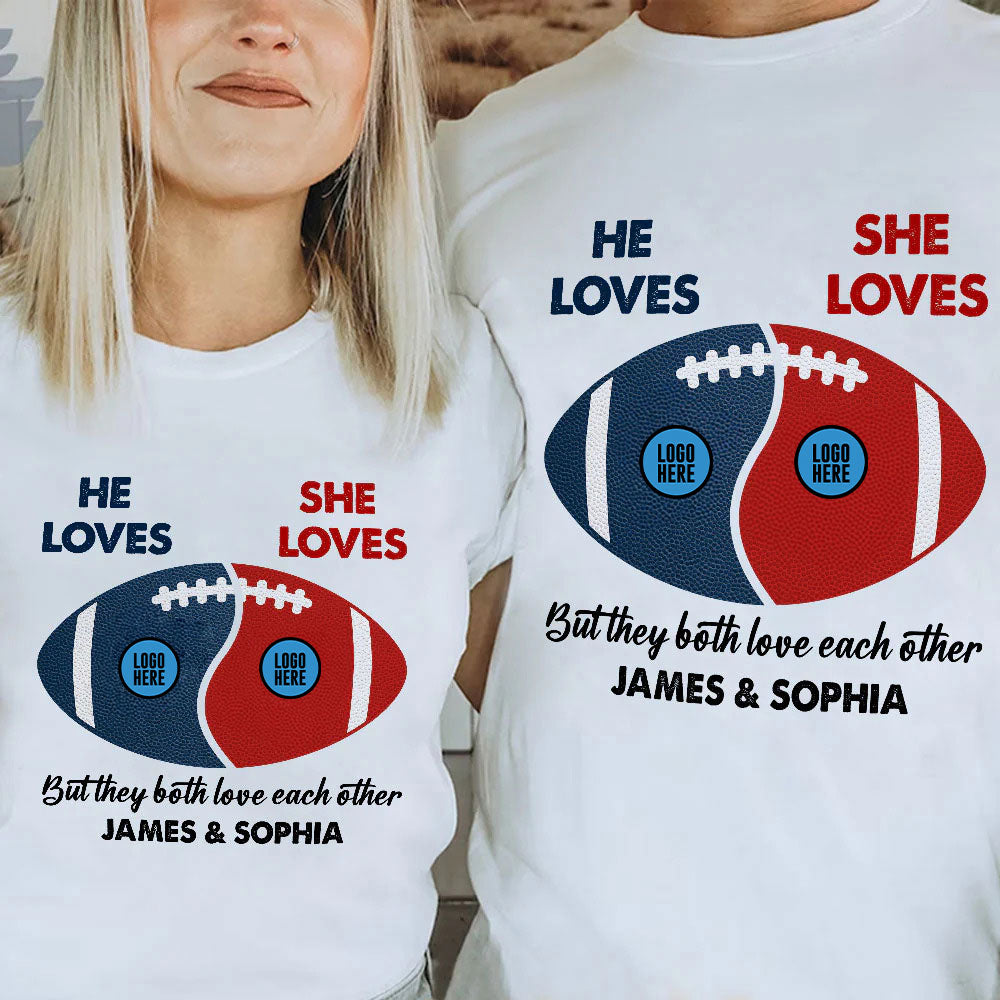 Custom Team Logo Gifts For Couple Shirt 05huti130123