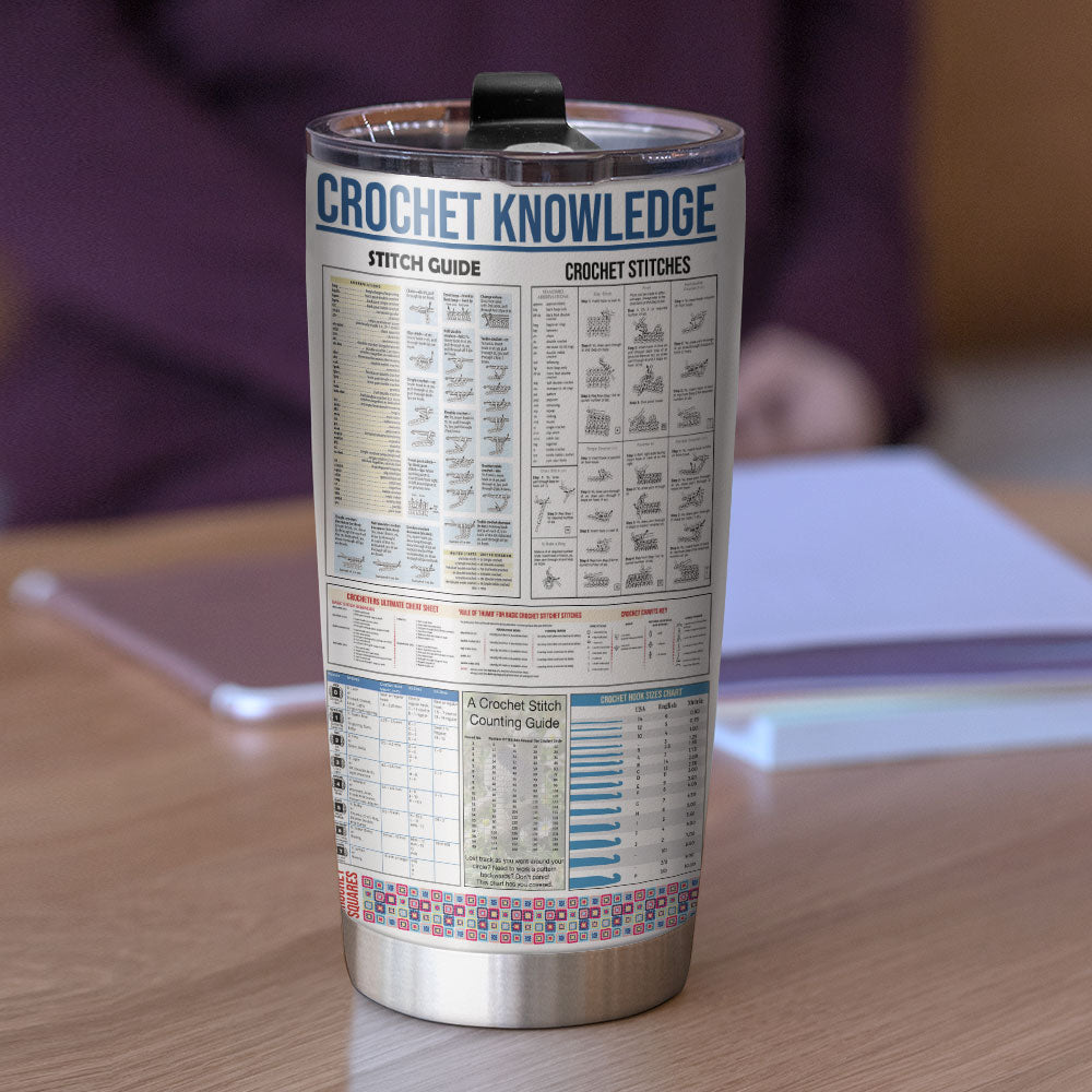 Crochet Knowledge, Crochet Girls Don't Unravel - Personalized Tumbler Cup, Crochet Tumbler Cup - Funny Gift For Crochet Lovers