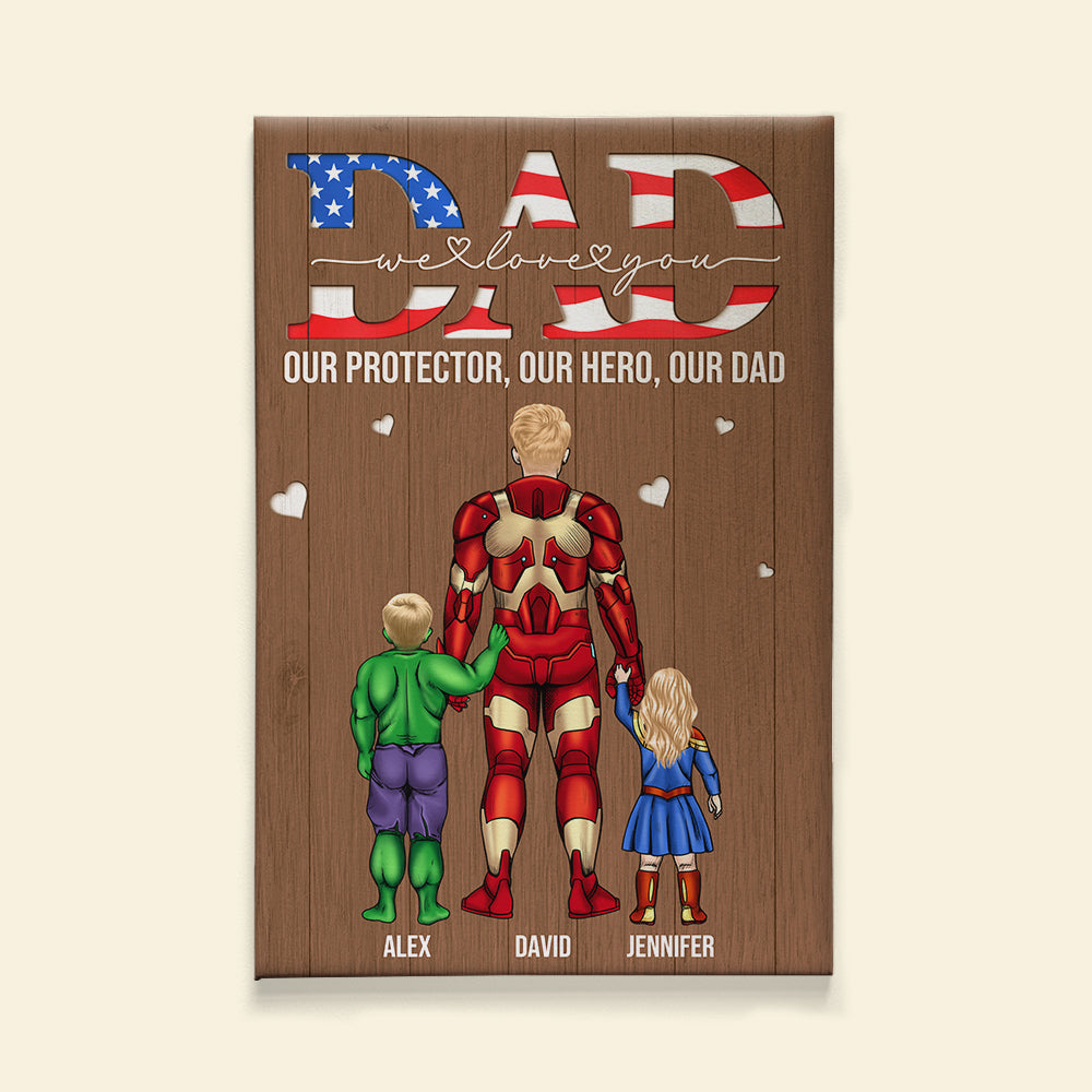 Father's Day 02NAHN250423TM Personalized Canvas Print Gift For Dad