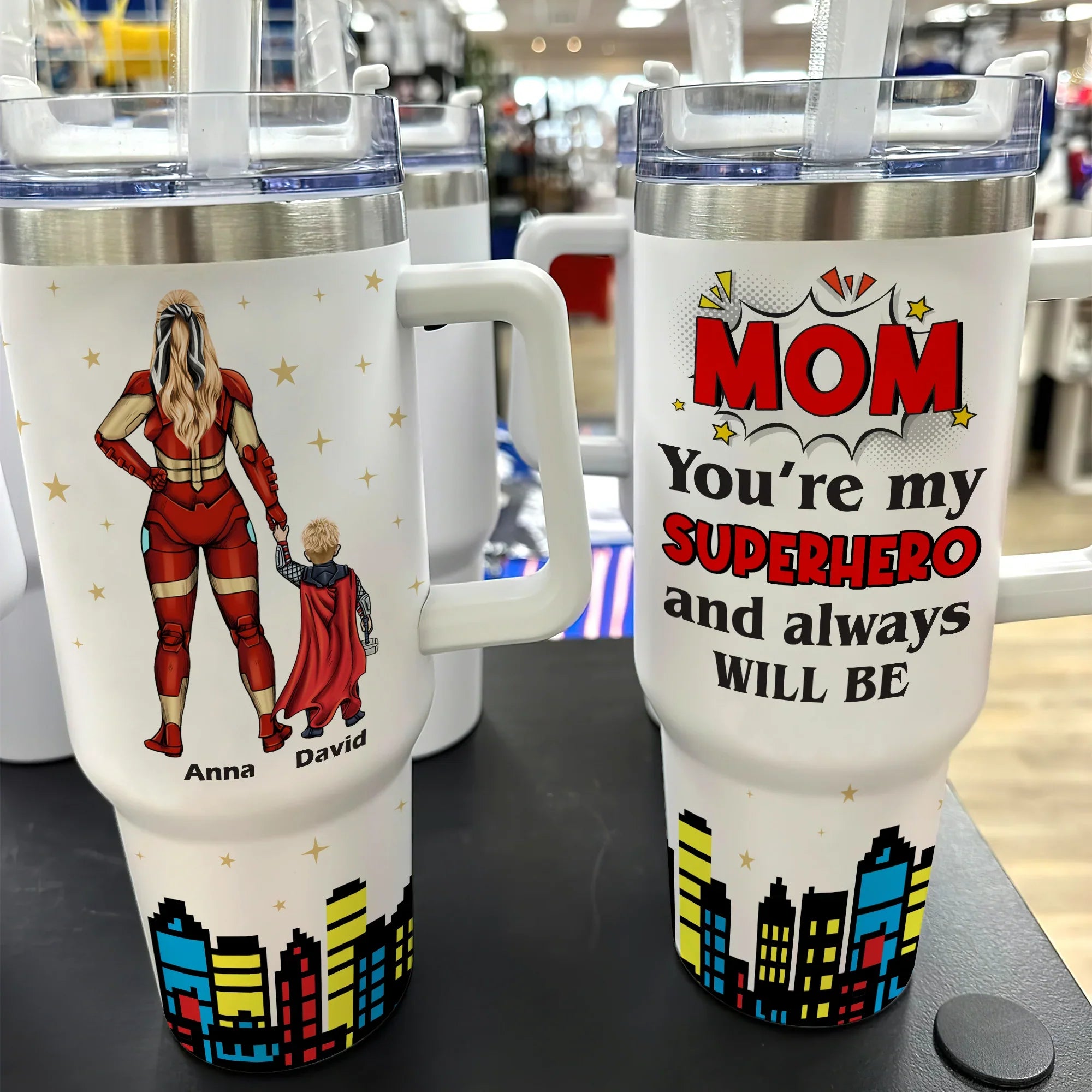 Super Mom Tumbler Cup - Personalized Mother's Day Gifts For Mom