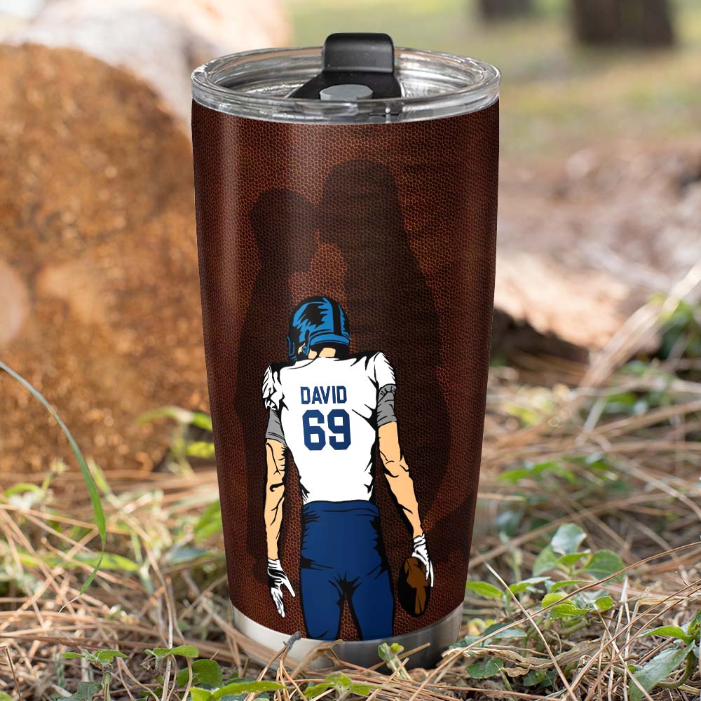 American Football Mom Tumbler - Personalized Tumbler For Football Mom