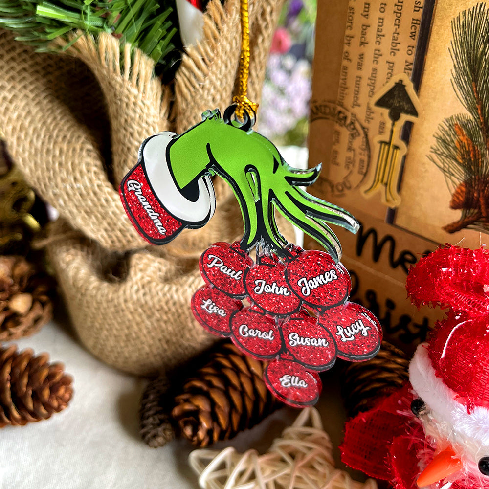 Hand Ornament, Personalized Kids Ornament, Gift For Grandma, Grandparents