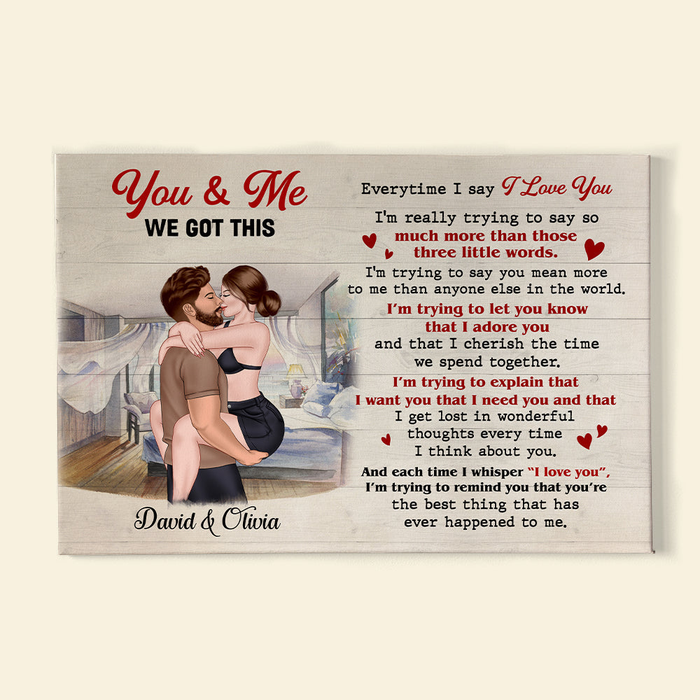 You and Me, We Got This - Sexy Couple Canvas, Personalized Canvas Print - Gift For Couple