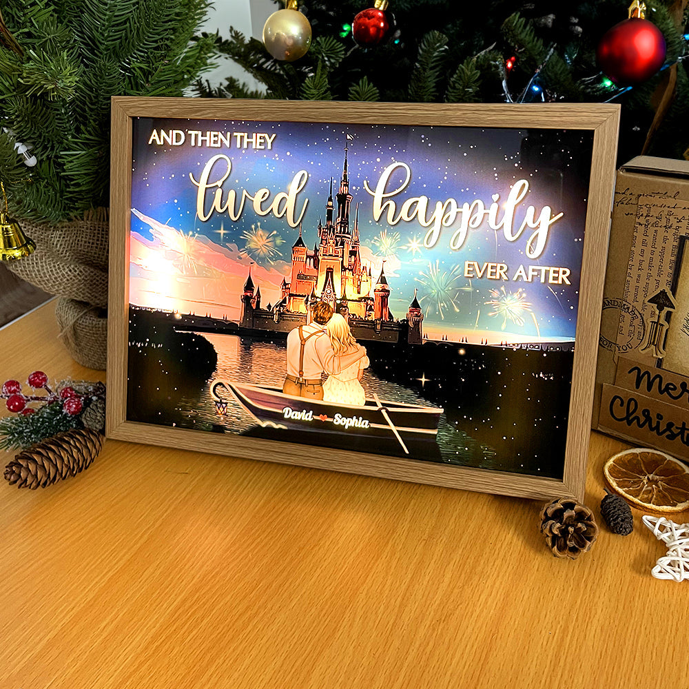 Happily Ever After - Dreaming Couple Canvas, Personalized Canvas Poster - Anniversary, Valentine's Day Gifts For Couple