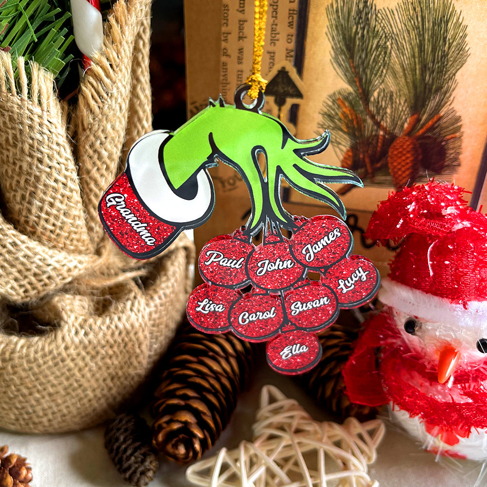 Hand Ornament, Personalized Kids Ornament, Gift For Grandma, Grandparents