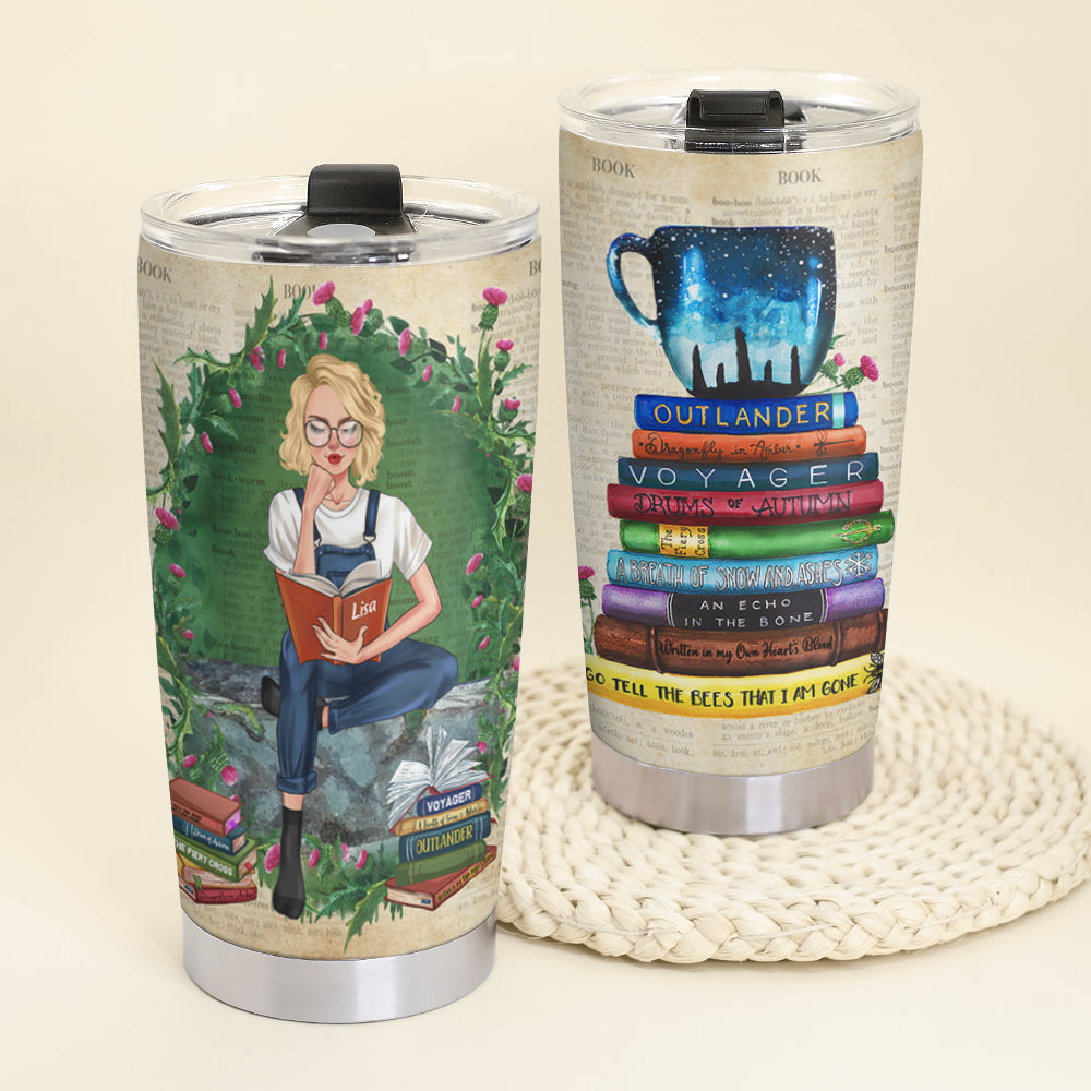 Personalized Outlander Tumbler Cup - Just A Girl Who Loves Outlander Book Collection OLD2104