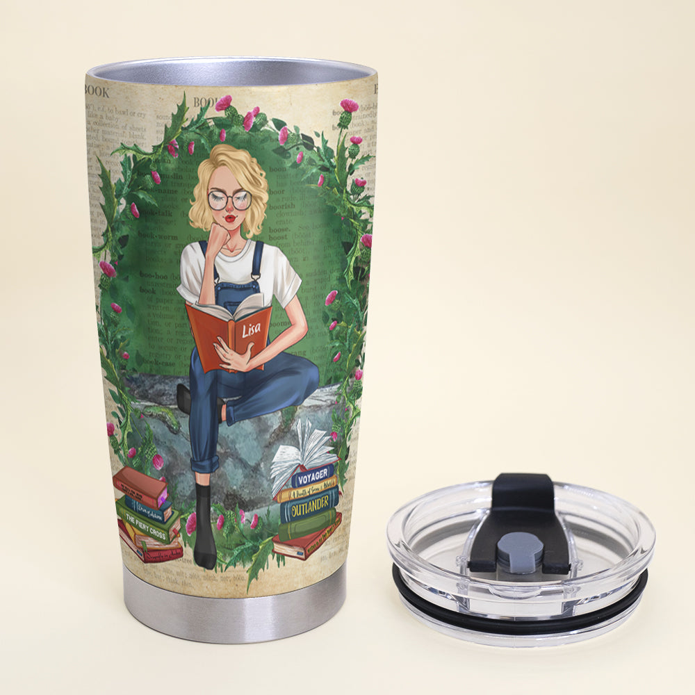 Personalized Outlander Tumbler Cup - Just A Girl Who Loves Outlander Book Collection OLD2104