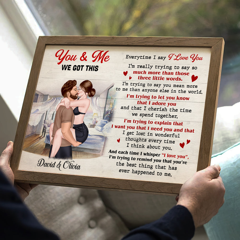 You and Me, We Got This - Sexy Couple Canvas, Personalized Canvas Print - Gift For Couple
