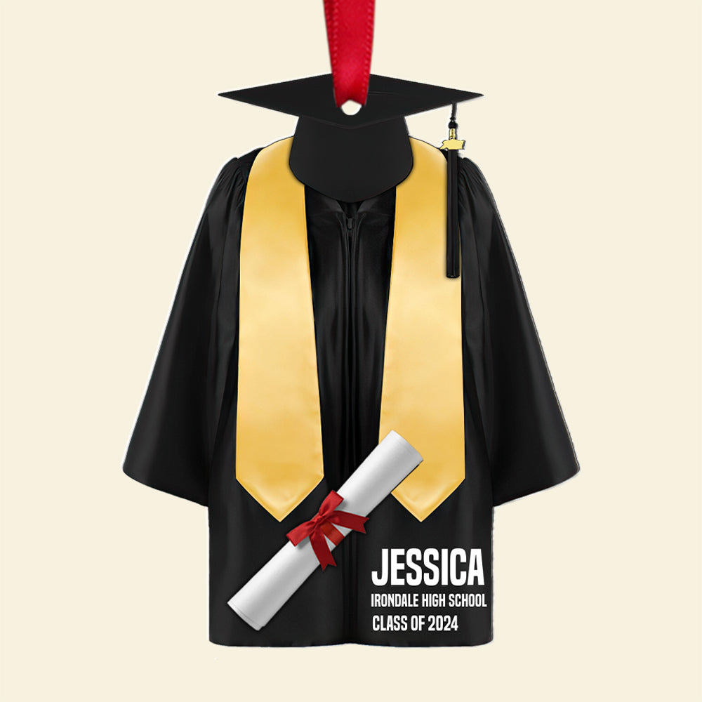 Class Of Years - Personalized Gifts For Graduation Gown Ornament Custom School Graduation Gifts For Senior Graduate