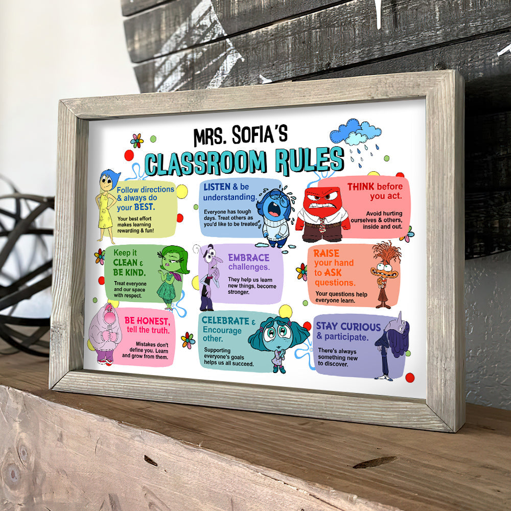 Personalized Gifts For Teacher Poster Classroom Rules 04XQMH070824