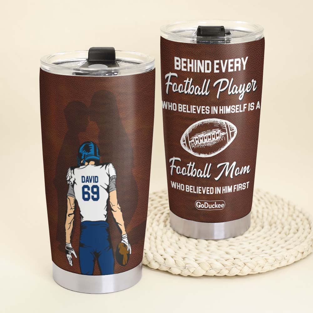American Football Mom Tumbler - Personalized Tumbler For Football Mom