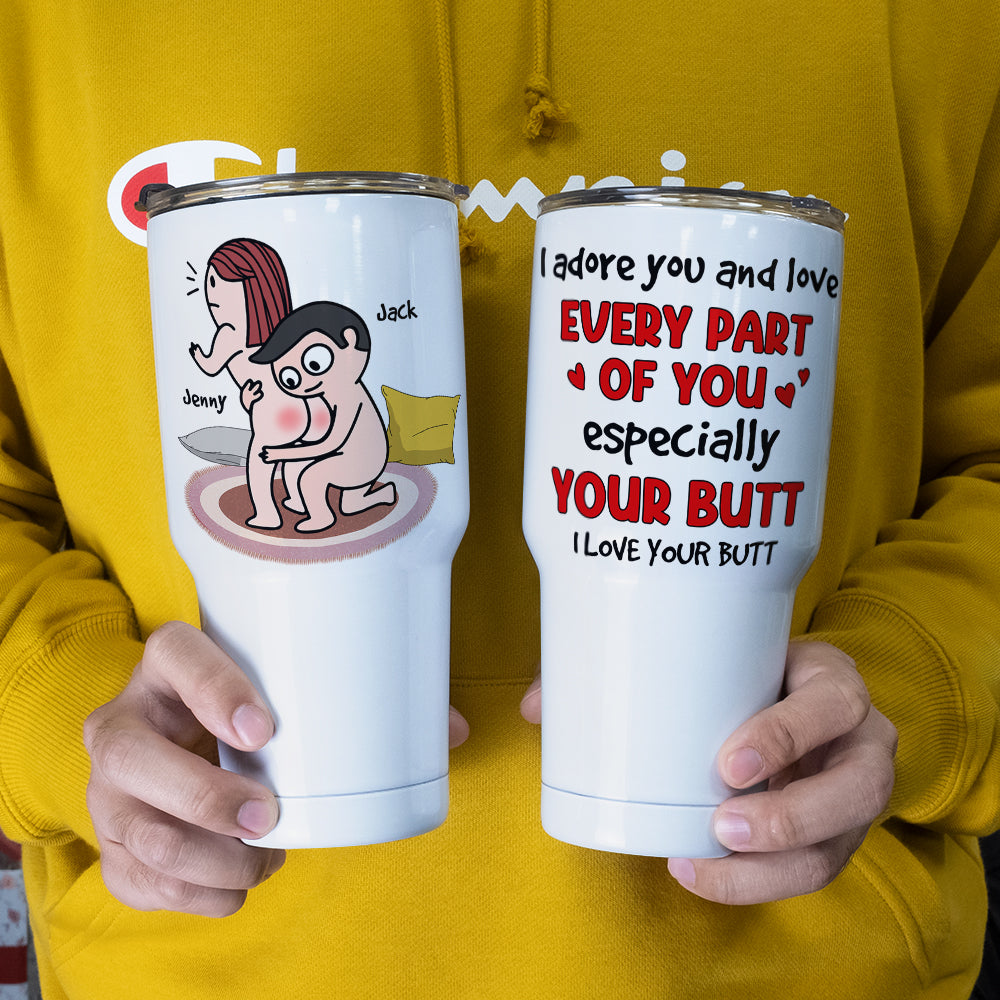 I Love Your Butt - Personalized Couple Mug -Funny Gift For Couple
