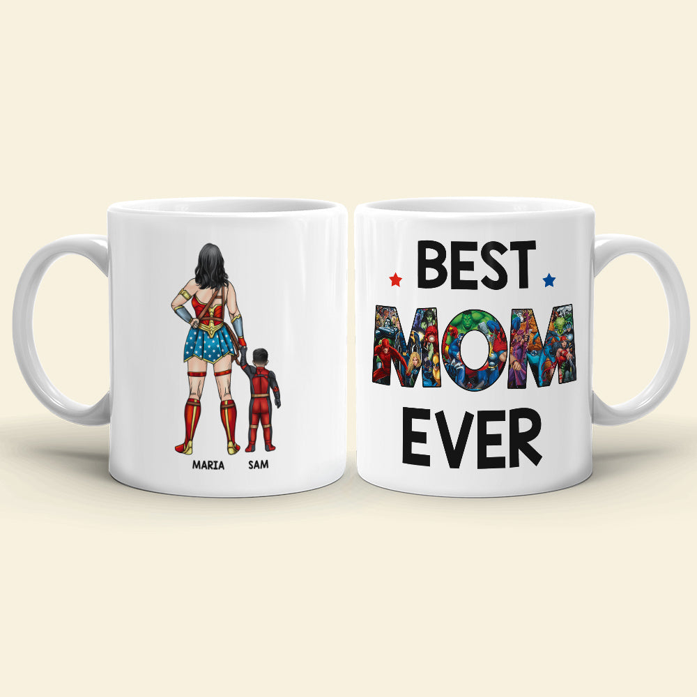 Best Mom Ever - Personalized Mug - Mother's Day Gift For Super Mom