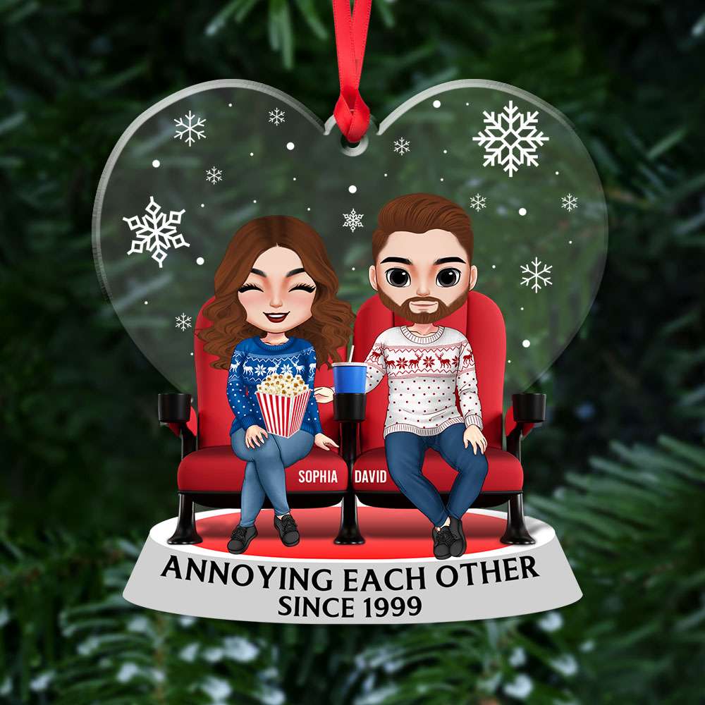 Annoying Each Other, Movie Couple Ornament, Personalized Acrylic Ornament, Anniversary  Gift For Couple
