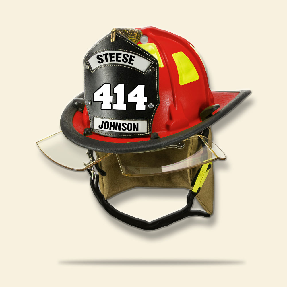 Firefighter Helmet - Personalized Christmas Ornament