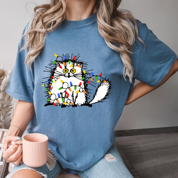 Christmas Funny Cat Shirt, Funny Cat Shirt, Cute Funny Cat Shirt, Cat Lover Shirt, Animal Lover Shirt, Christmas Gift Shirt