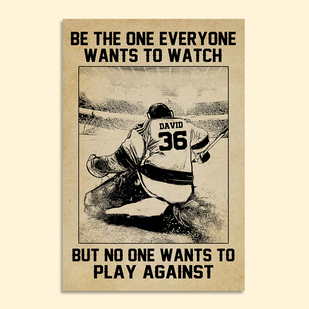 Personalized Sketch Hockey Player Poster - Be the One Everyone Wants to Watch