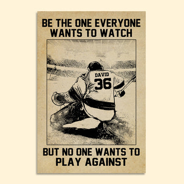 Personalized Sketch Hockey Player Poster - Be the One Everyone Wants to Watch