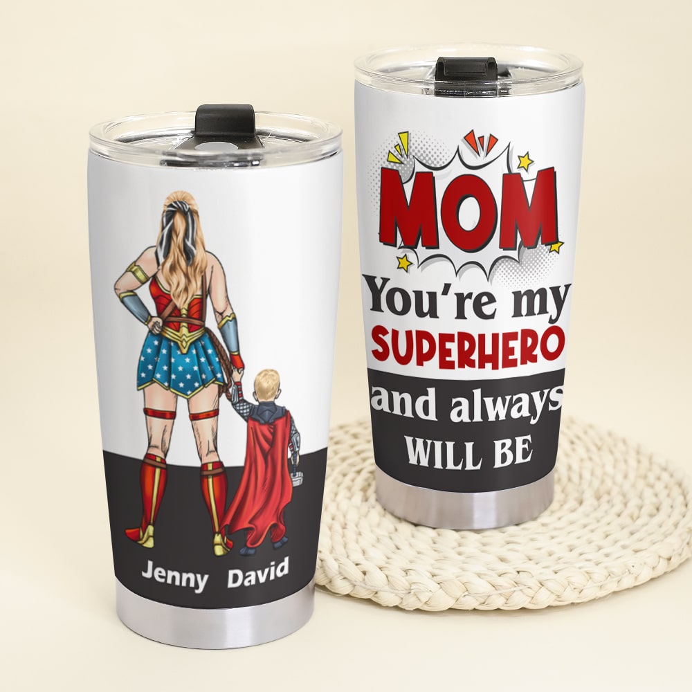 Super Mom Tumbler Cup - Personalized Mother's Day Gifts For Mom