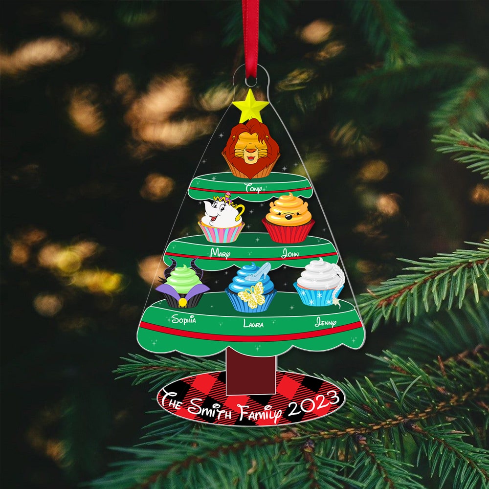 Family, Personalized Cupcake Family Ornament, Christmas Gifts For Family, 01HTPO231023