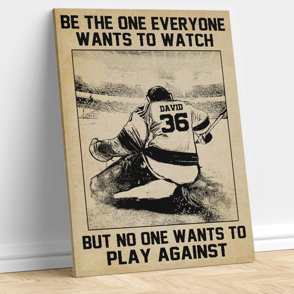Personalized Sketch Hockey Player Poster - Be the One Everyone Wants to Watch