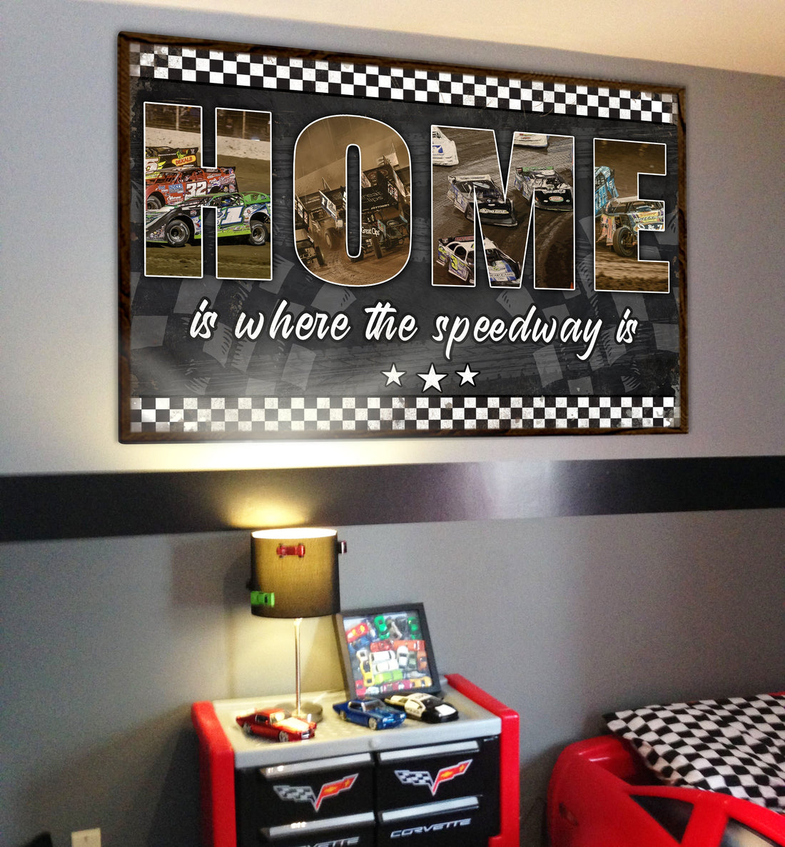 Dirt Track Racing - Custom Racing Photo Poster -  Home Is Where The Speedway Is