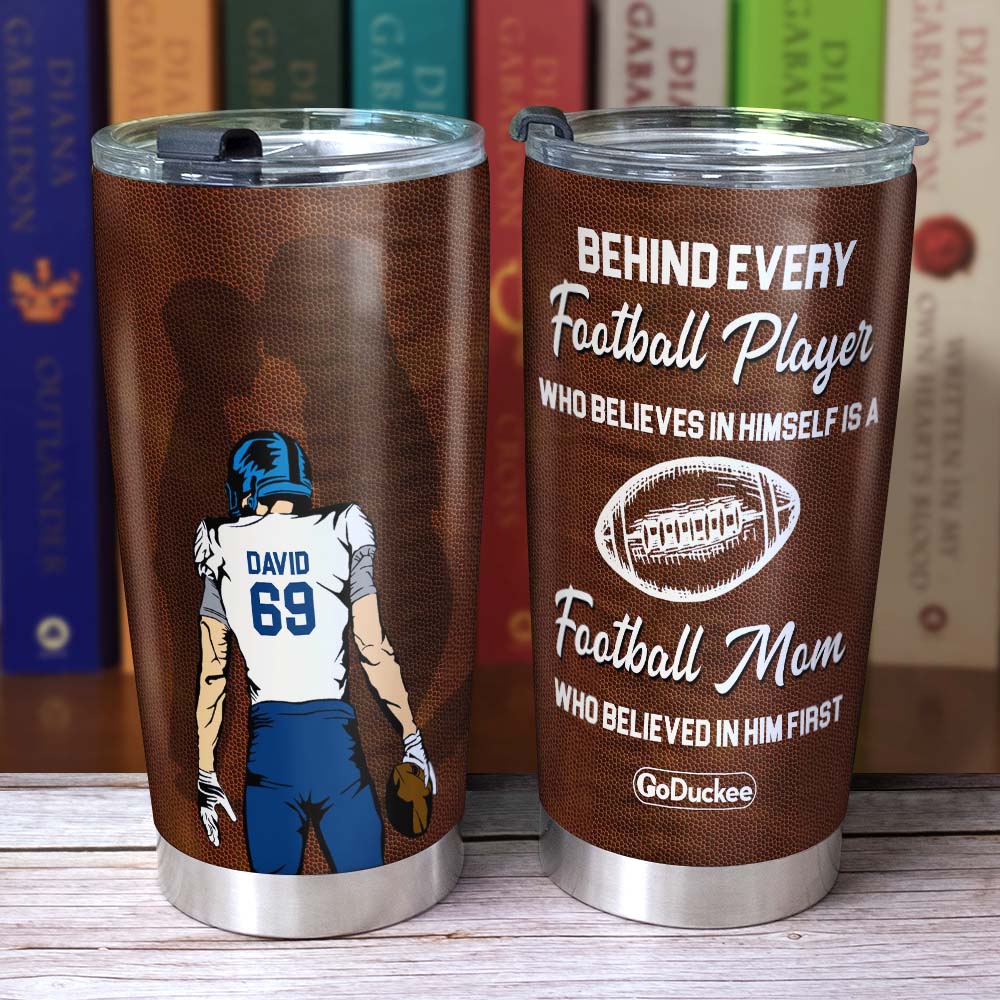 American Football Mom Tumbler - Personalized Tumbler For Football Mom