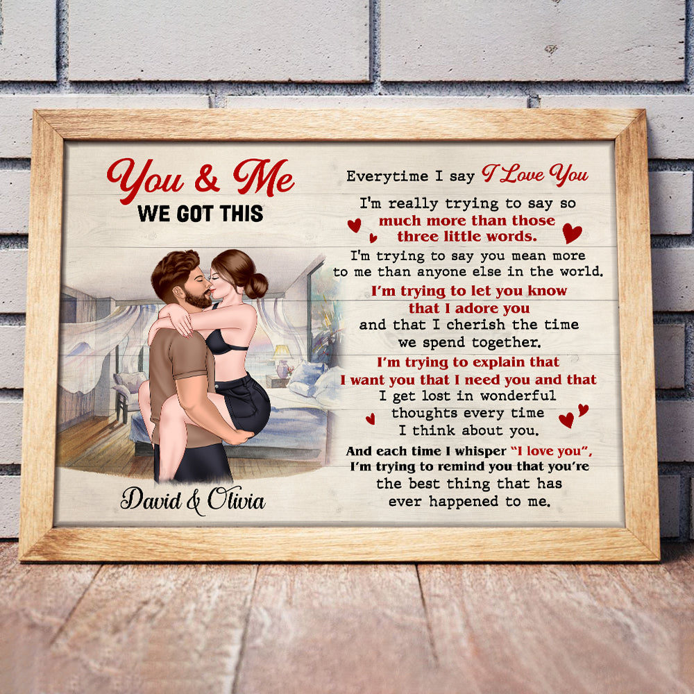 You and Me, We Got This - Sexy Couple Canvas, Personalized Canvas Print - Gift For Couple