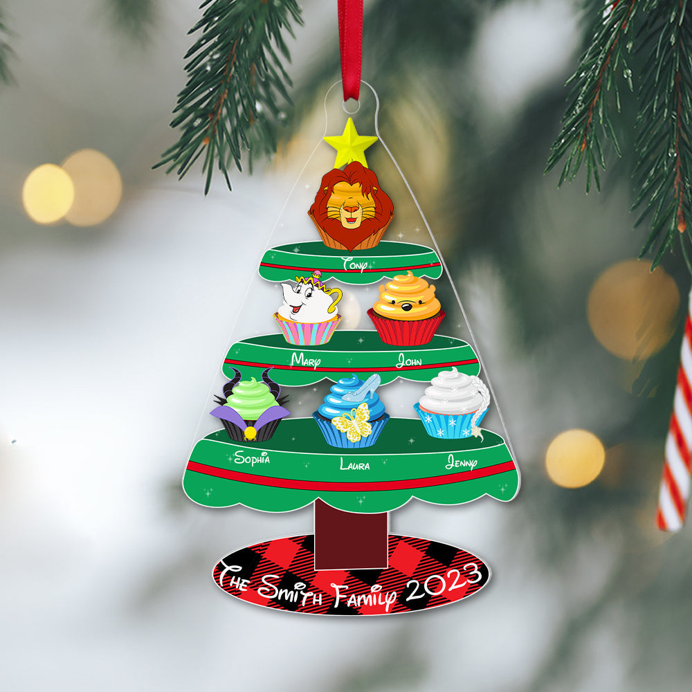 Family, Personalized Cupcake Family Ornament, Christmas Gifts For Family, 01HTPO231023