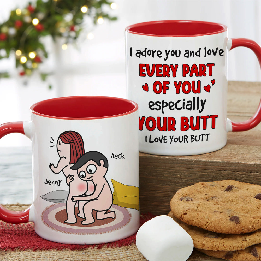 I Love Your Butt - Personalized Couple Mug -Funny Gift For Couple