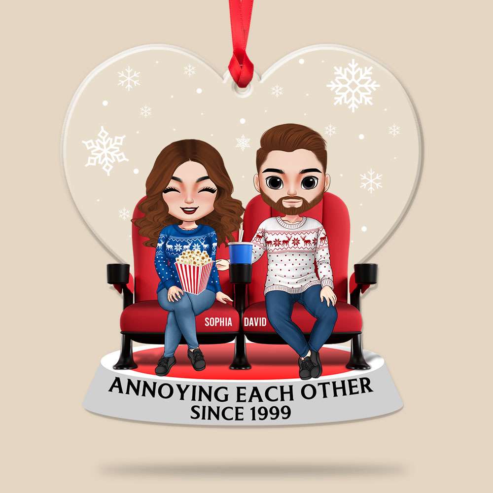Annoying Each Other, Movie Couple Ornament, Personalized Acrylic Ornament, Anniversary  Gift For Couple