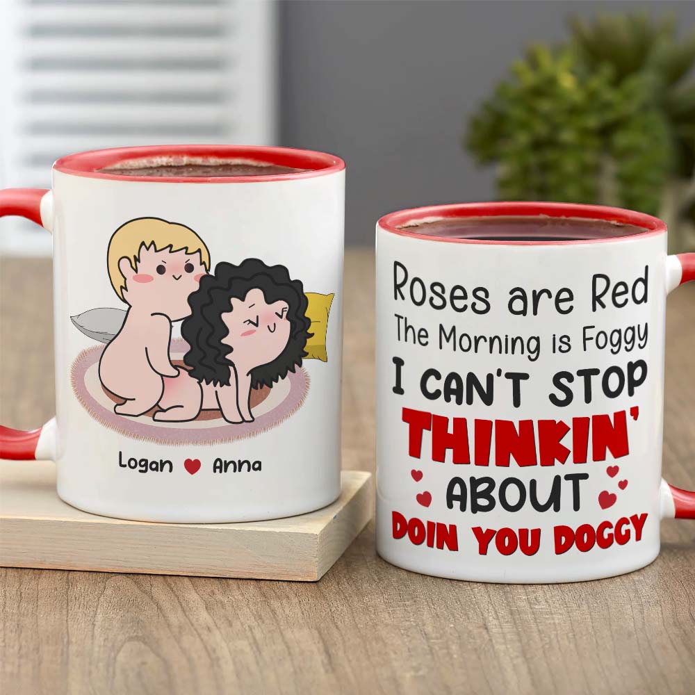 Roses Are Red, Personalized Mug, Gift For Naughty Couple