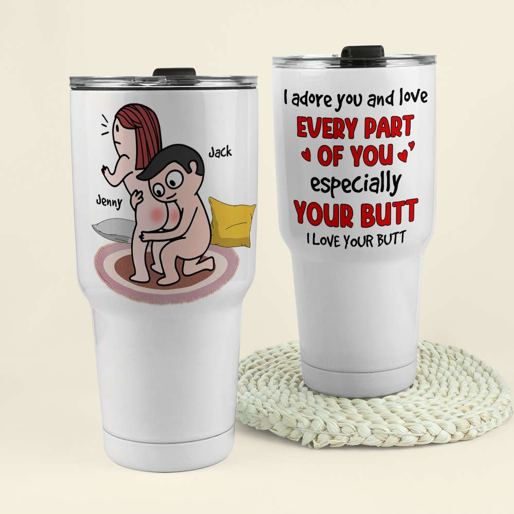 I Love Your Butt - Personalized Couple Mug -Funny Gift For Couple