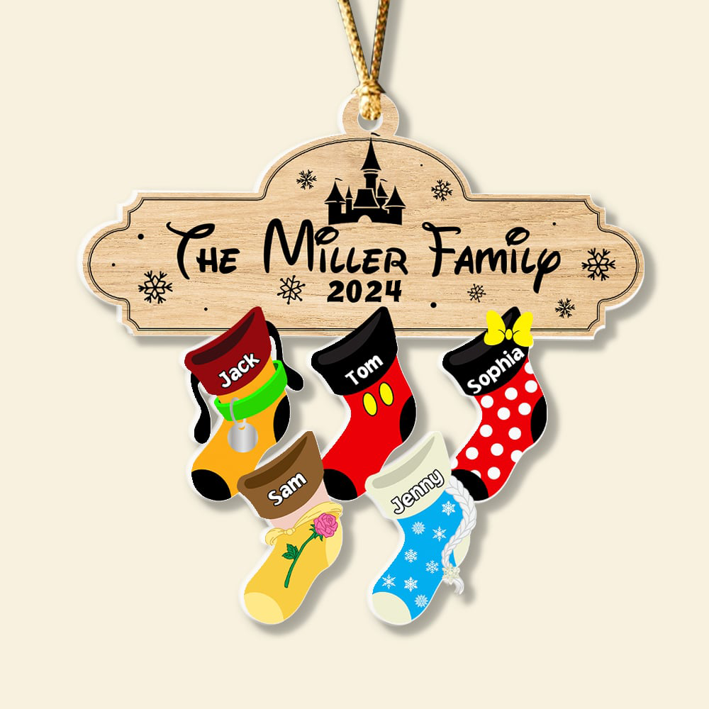 Christmas Family Socks - Personalized Stocking Ornament