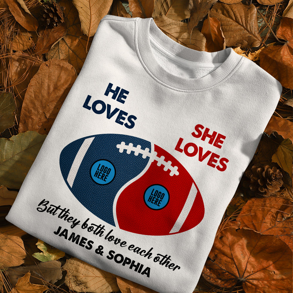 Custom Team Logo Gifts For Couple Shirt 05huti130123