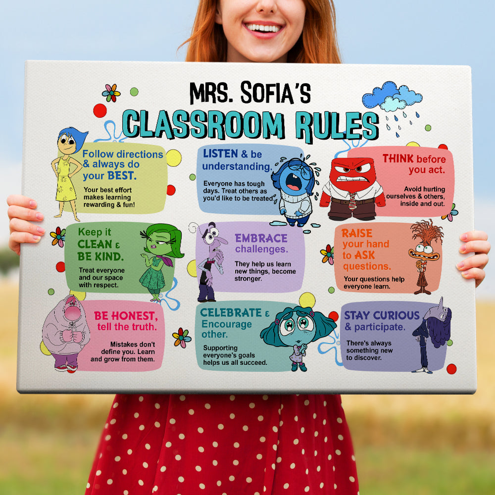 Personalized Gifts For Teacher Poster Classroom Rules 04XQMH070824
