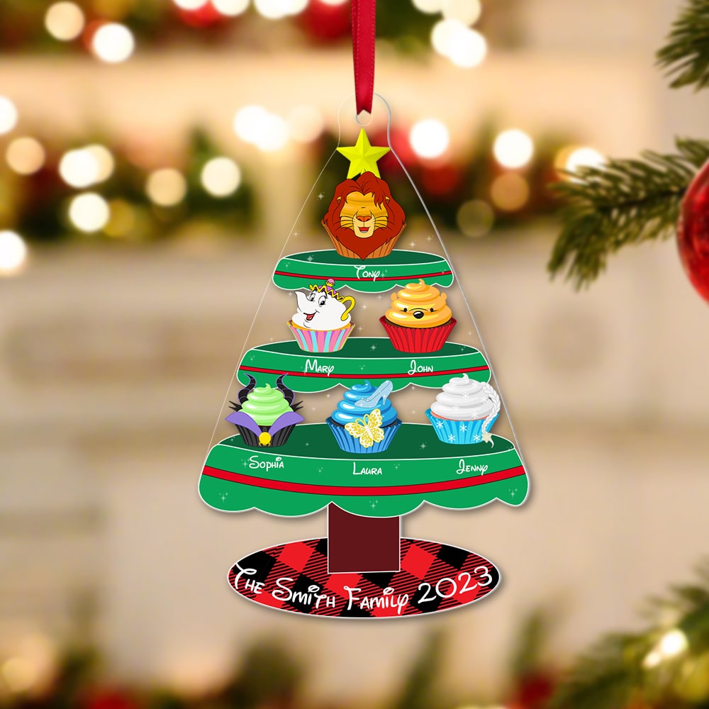 Family, Personalized Cupcake Family Ornament, Christmas Gifts For Family, 01HTPO231023
