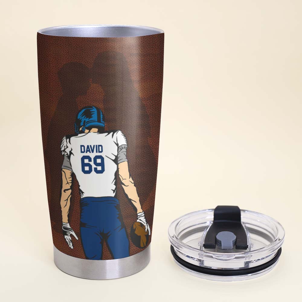 American Football Mom Tumbler - Personalized Tumbler For Football Mom