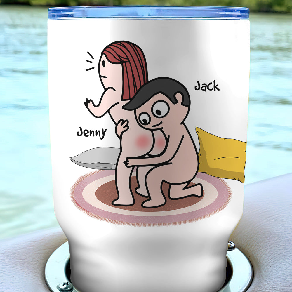 I Adore You Tumbler Cup With Romantic Couple - Personalized Gifts For Wife, Girlfriend
