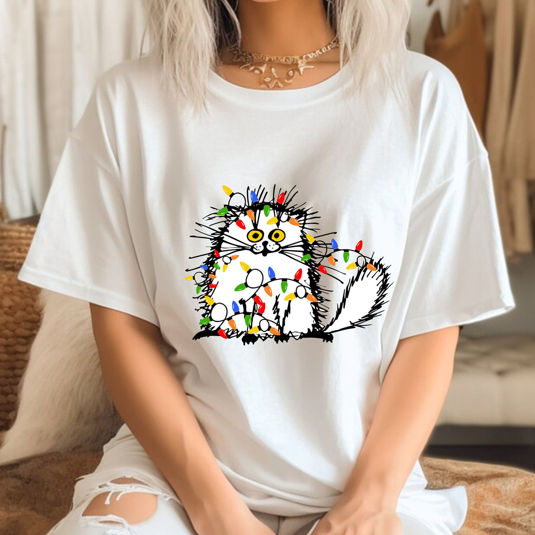 Christmas Funny Cat Shirt, Funny Cat Shirt, Cute Funny Cat Shirt, Cat Lover Shirt, Animal Lover Shirt, Christmas Gift Shirt