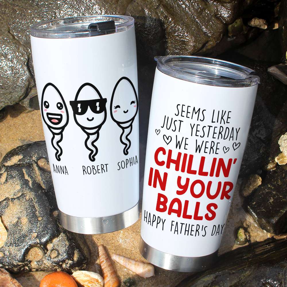 Seems Like Yesterday I Was Chilling In Your Balls Personalized Father's Day Magic Mug, Gift For Dad