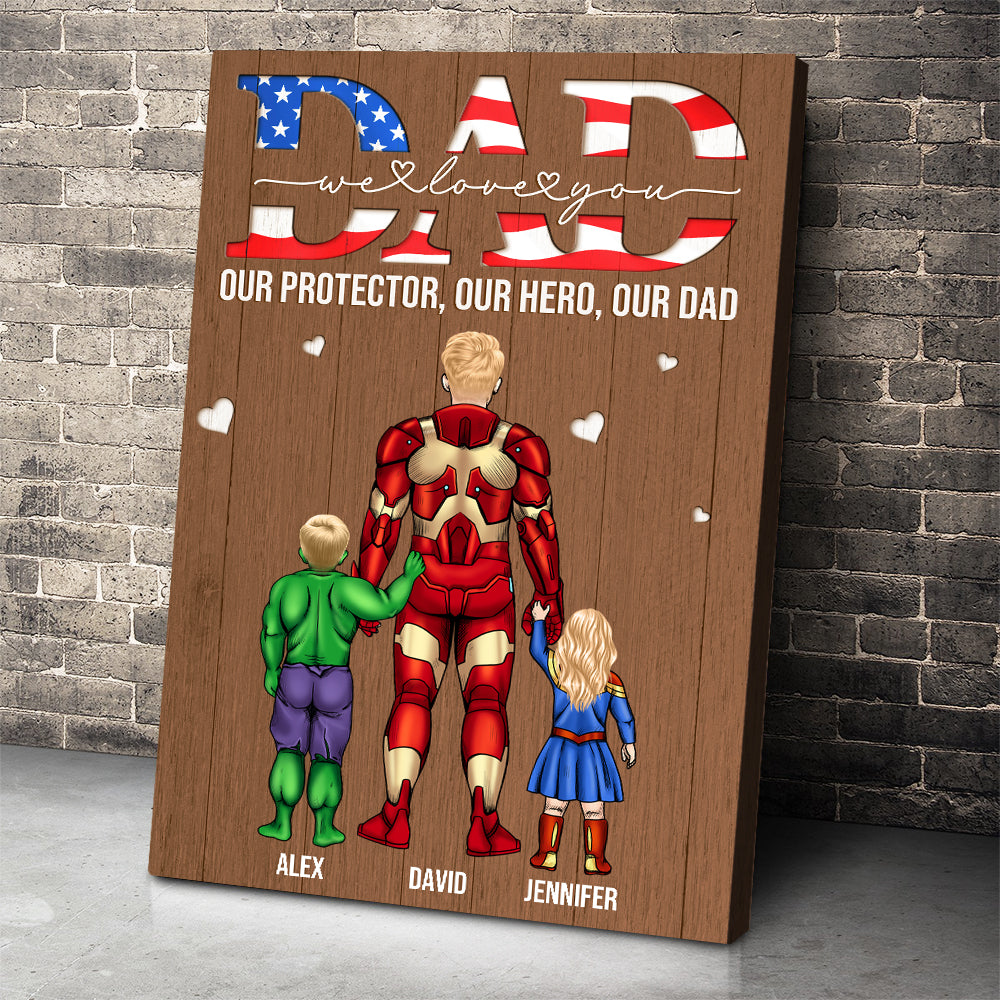 Father's Day 02NAHN250423TM Personalized Canvas Print Gift For Dad