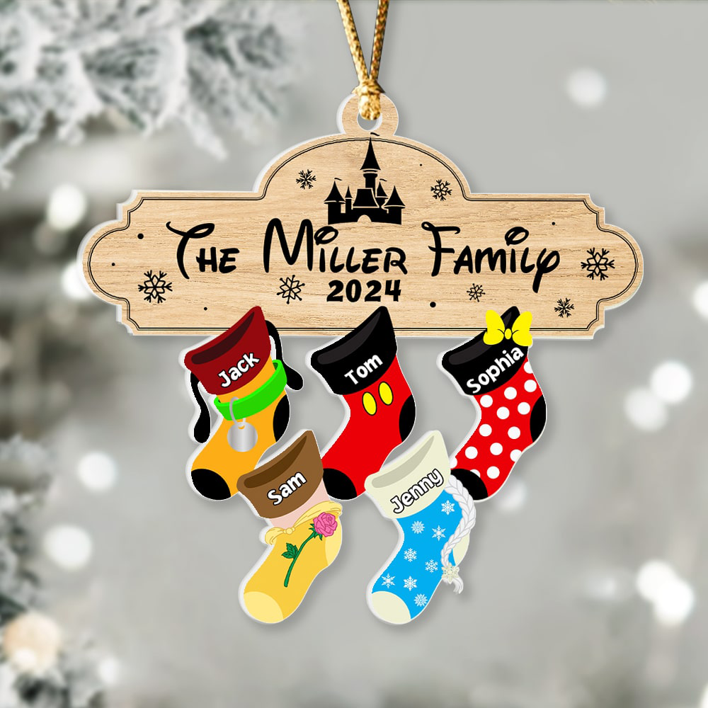 Christmas Family Socks - Personalized Stocking Ornament